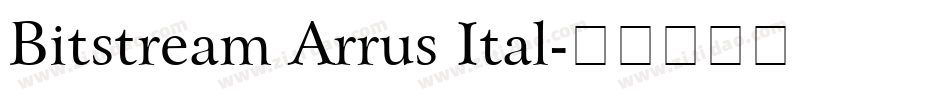 Bitstream Arrus Ital字体转换